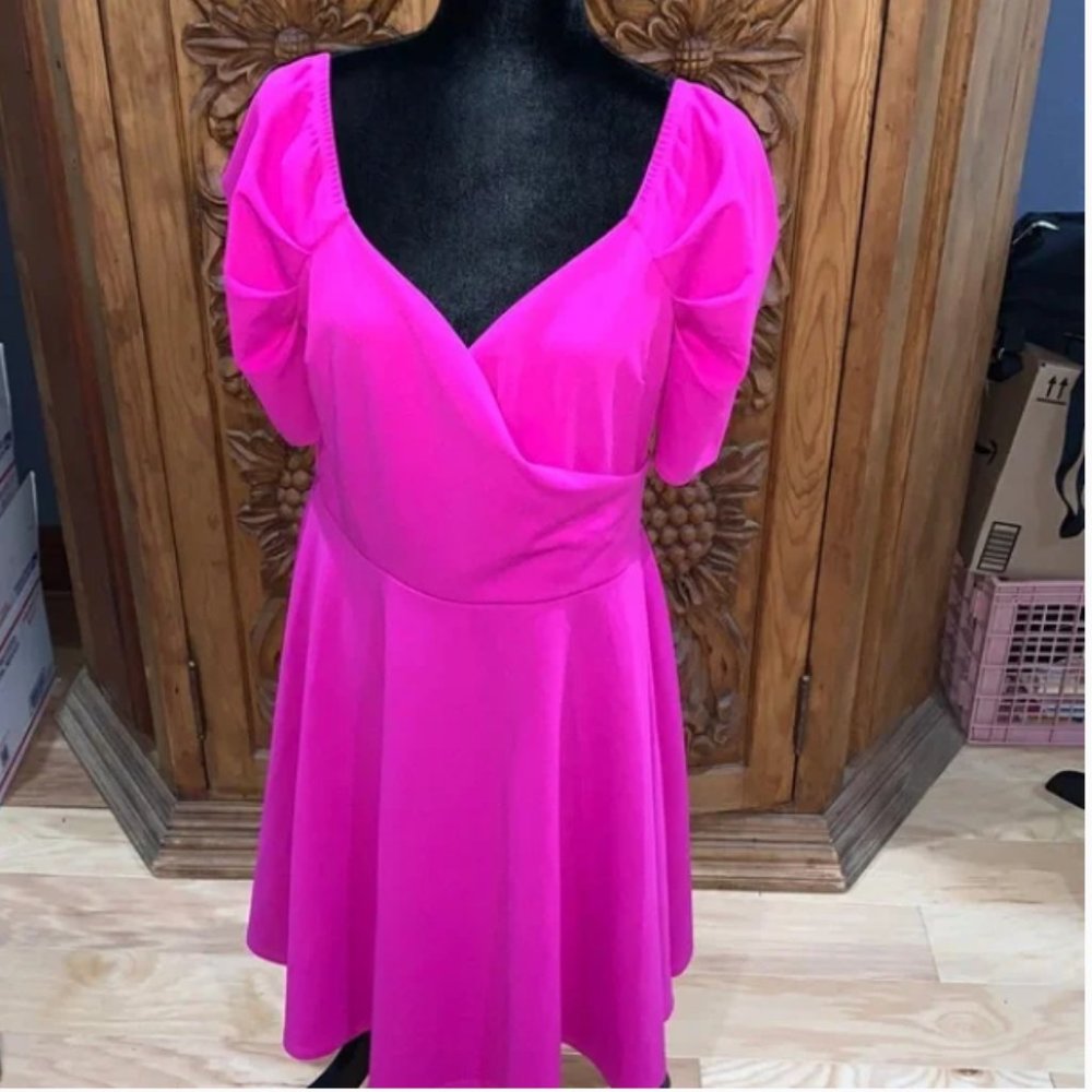 Boutique Retro Style Pink Dress Size 1X - Picture 4 of 13